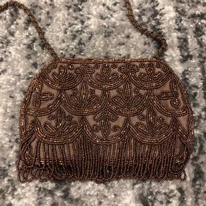 Coldwater Creek brown beaded purse